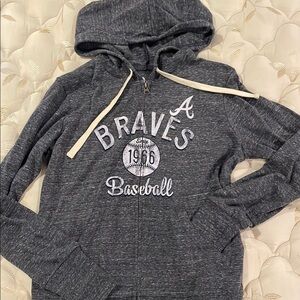 Navy Braves Baseball Hoodie